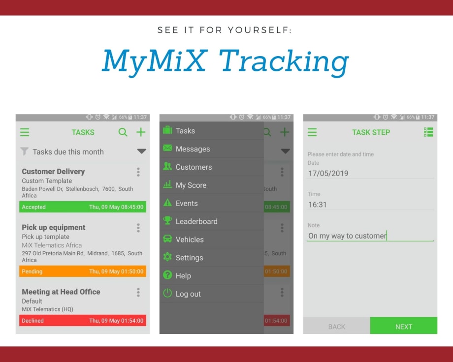 MiX Telematics Driver App Avoids the Hardware