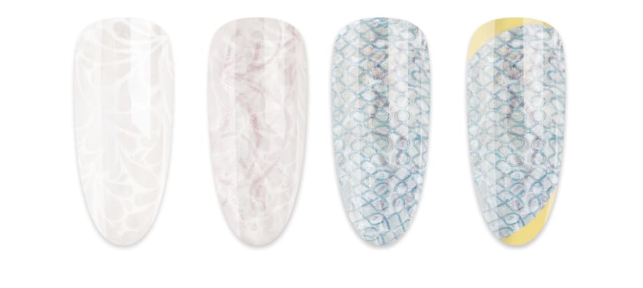 Modern Lace Nail Art Using CND Flirtation Collection