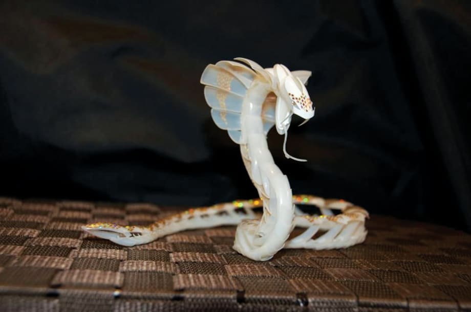 3-D Snake Made from Nail Tips