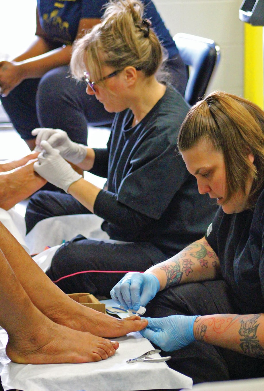 North Carolina Event Provides Foot Care for the Homeless