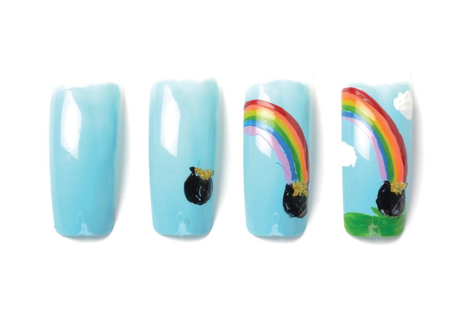Nail Art Studio: Pot of Gold Rainbow