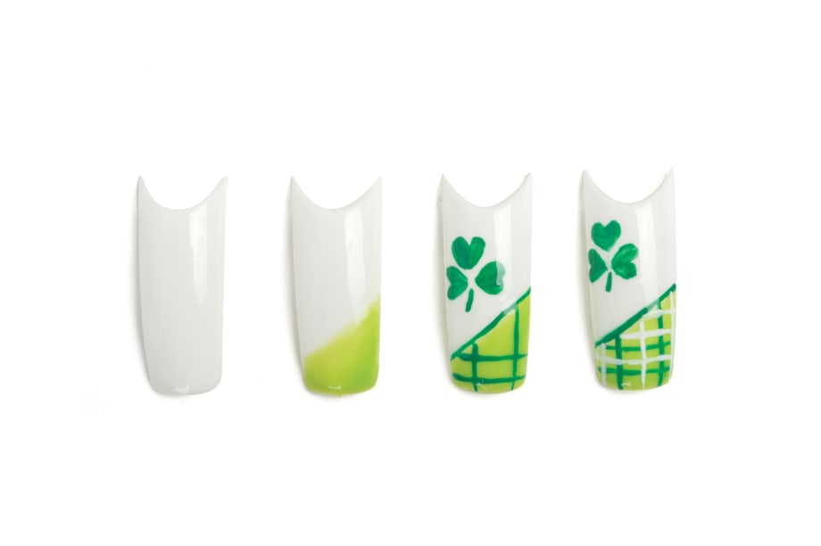 Nail Art Studio: Shamrock Plaid