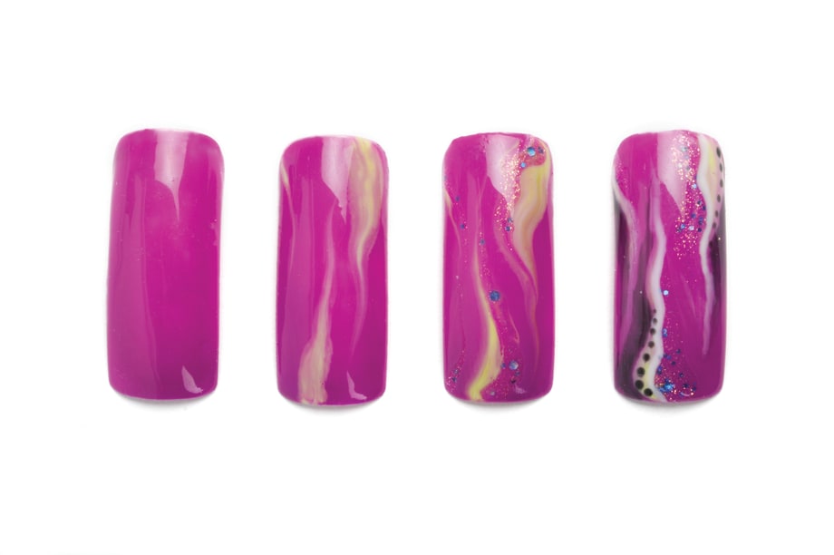 Nail Art Studio: Marbled Purple