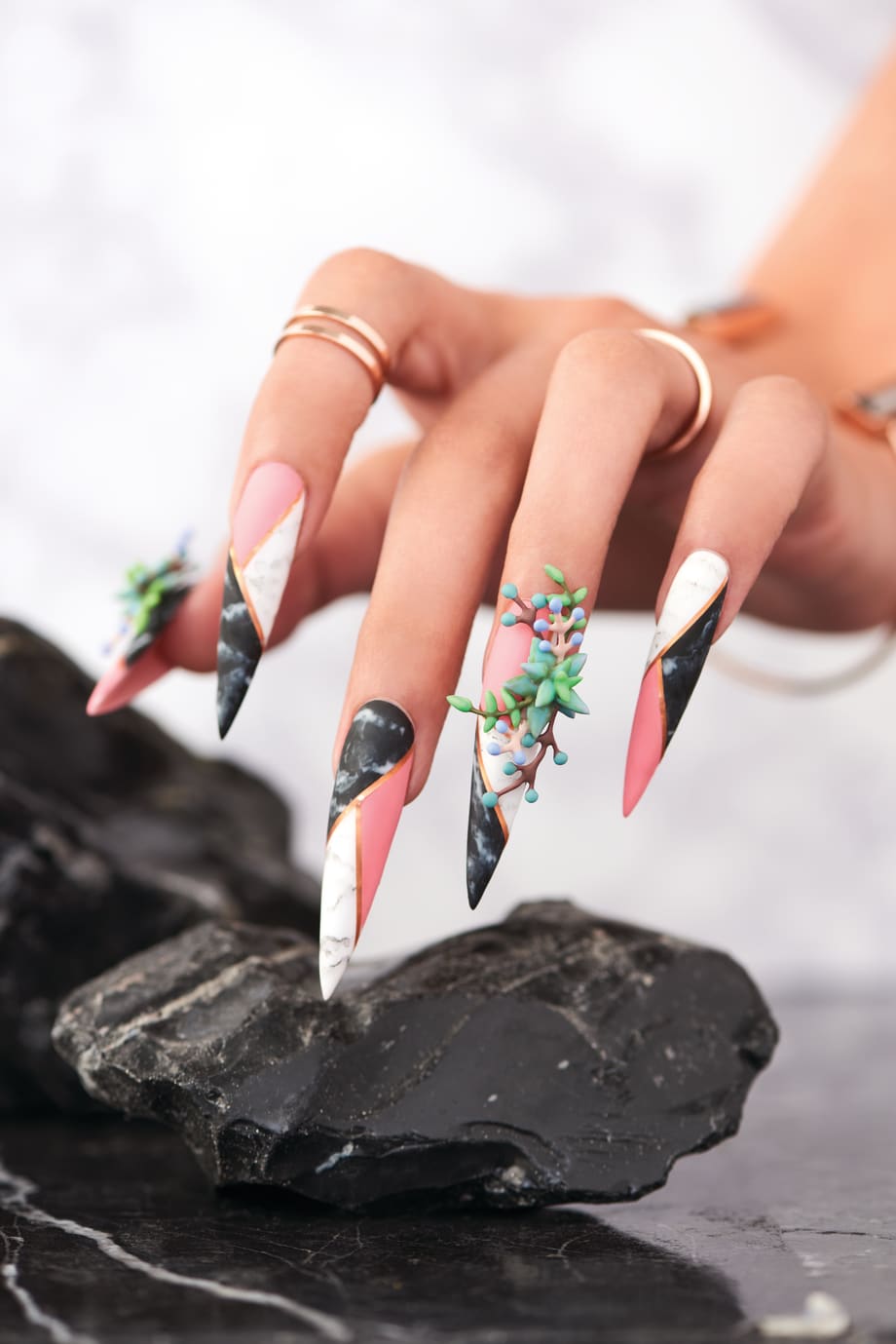 Behind the Scenes: Matte Marble Nail Art