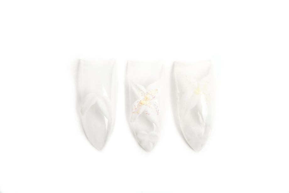 White Glitter Flower