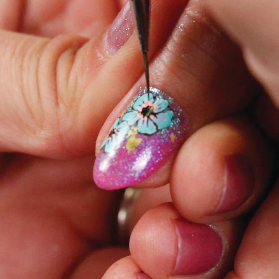 Spring Wildflower Glitter and Foil Design