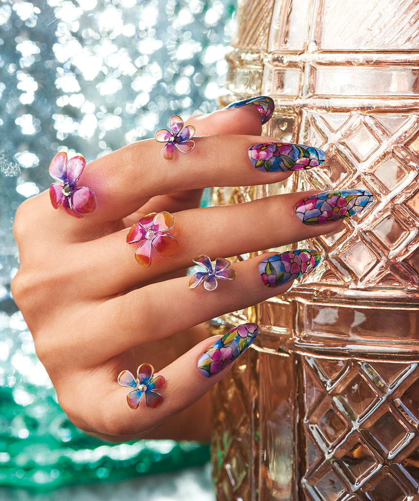 Behind the Scenes: Stained Glass Gel Nails