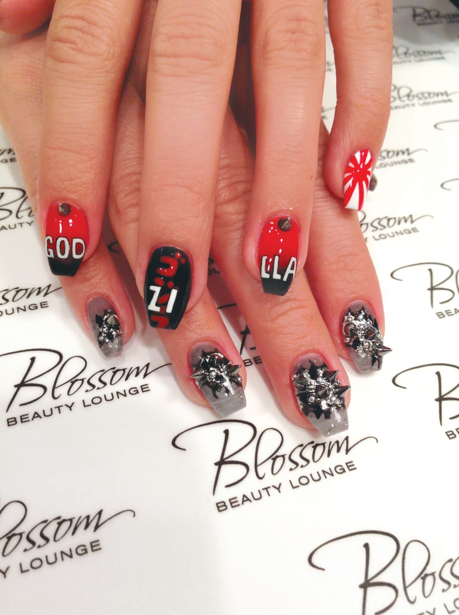 King of the Monsters: Godzilla Nail Art