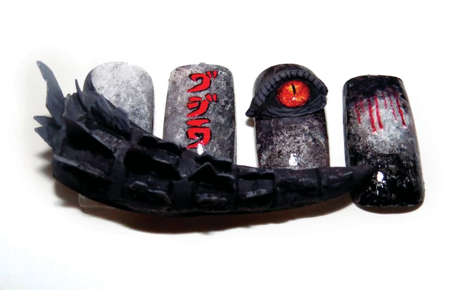 King of the Monsters: Godzilla Nail Art