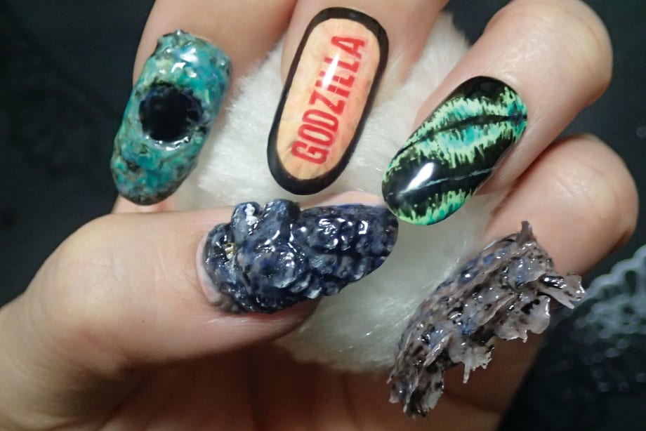 King of the Monsters: Godzilla Nail Art