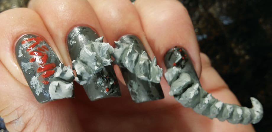King of the Monsters: Godzilla Nail Art