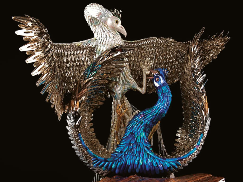 Spreading Her Wings: Sculptures Made of Nail Tips