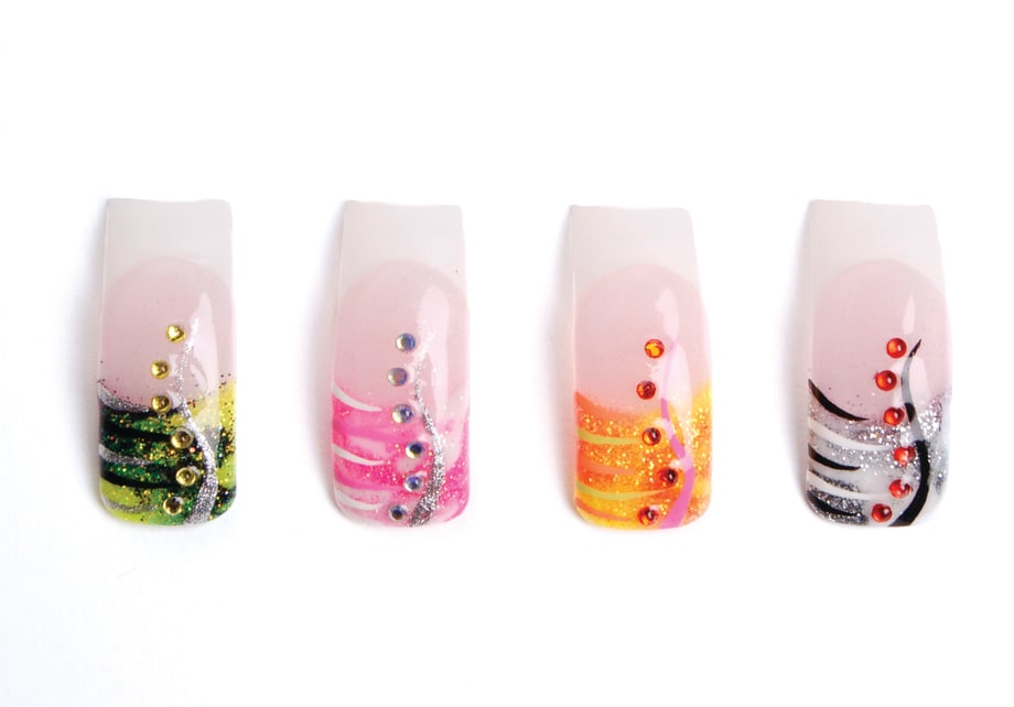 1 Nail Art Design, 4 Ways