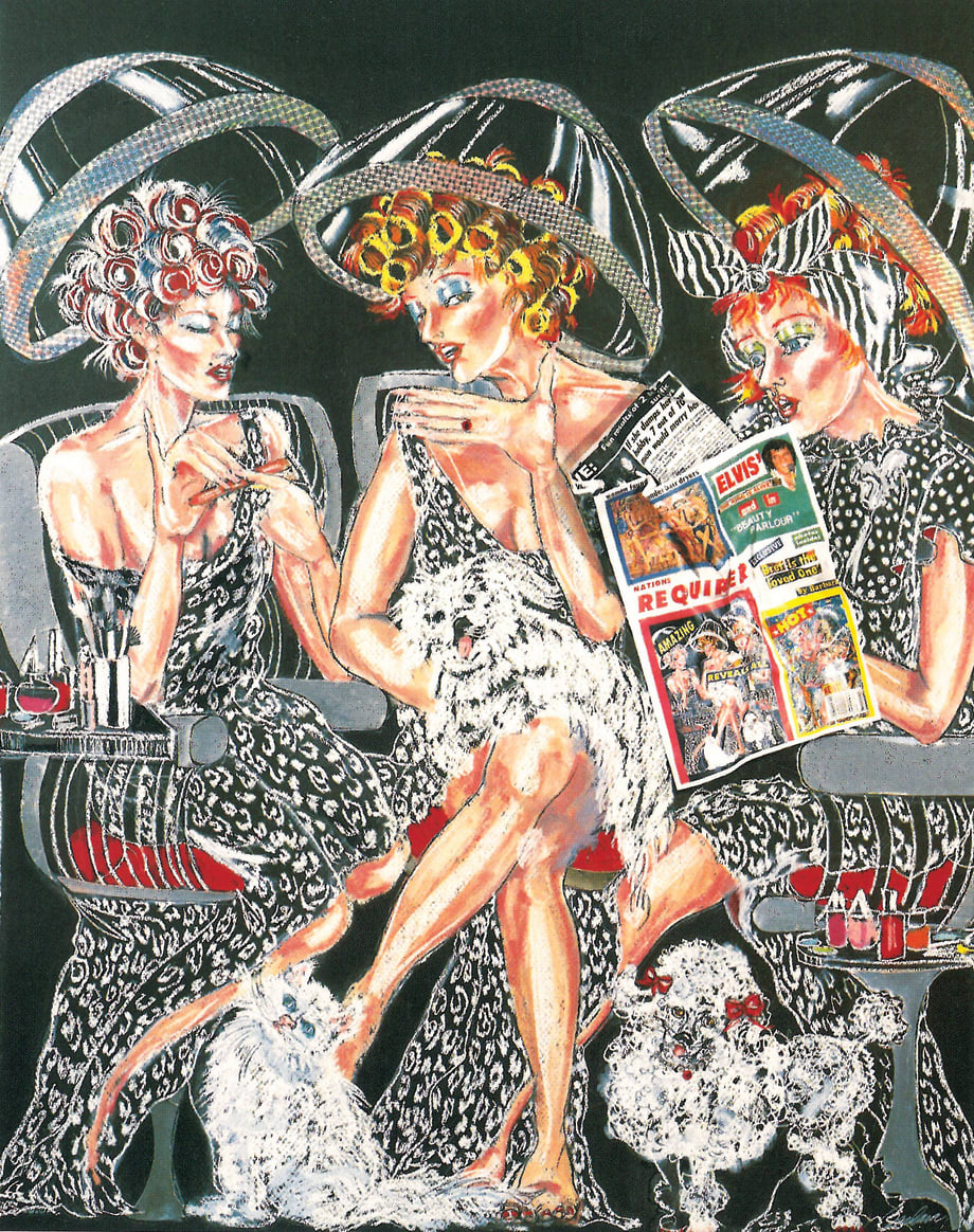 Whimsical, Colorful Salon-Themed Art