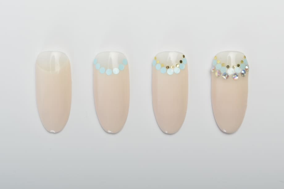 Bridal Blue Moon Nail Art