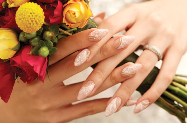 Behind the Scenes: Acrylic Lace Bridal Nails