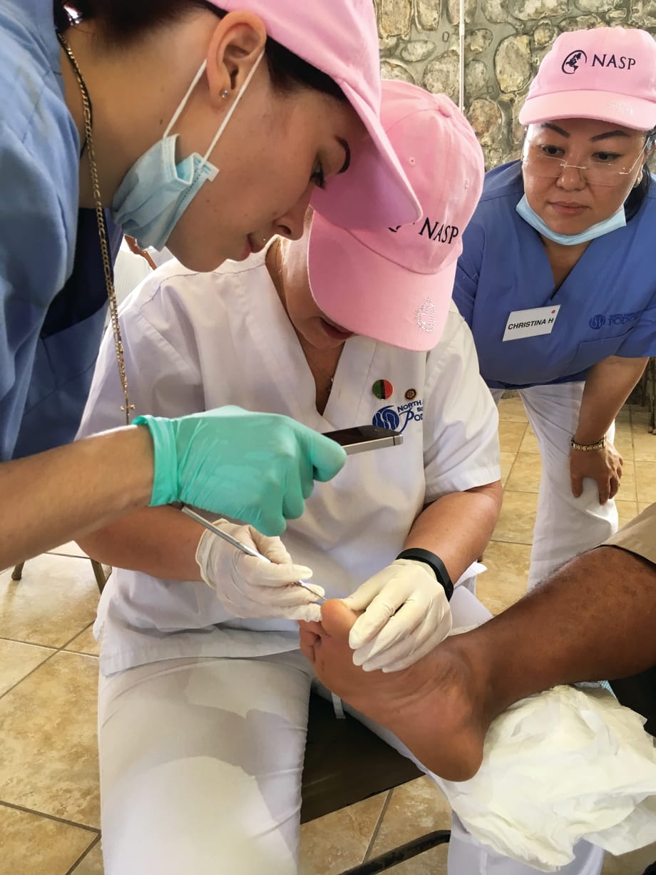 North American School of Podology Offers Free Foot Care to the People of St. Kitts