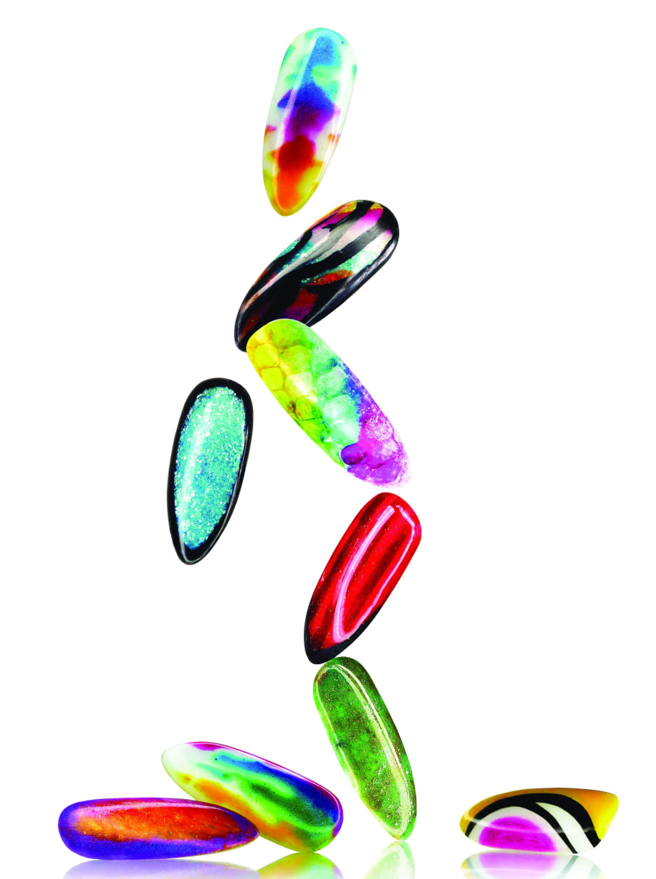 Show Your True Colors via CND Additives Nail Art