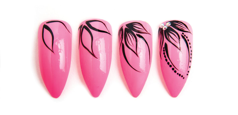 Nail Art Studio: Black Bloom