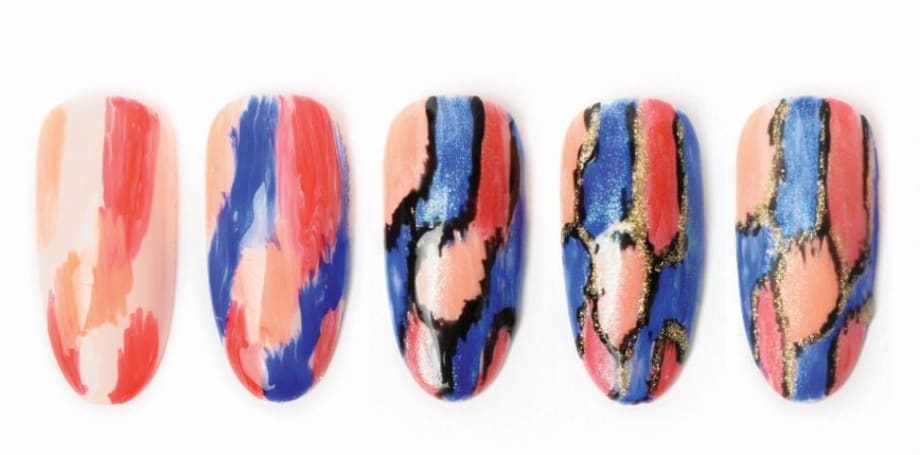 Nail Art Studio: Just Peachy Color Blocks