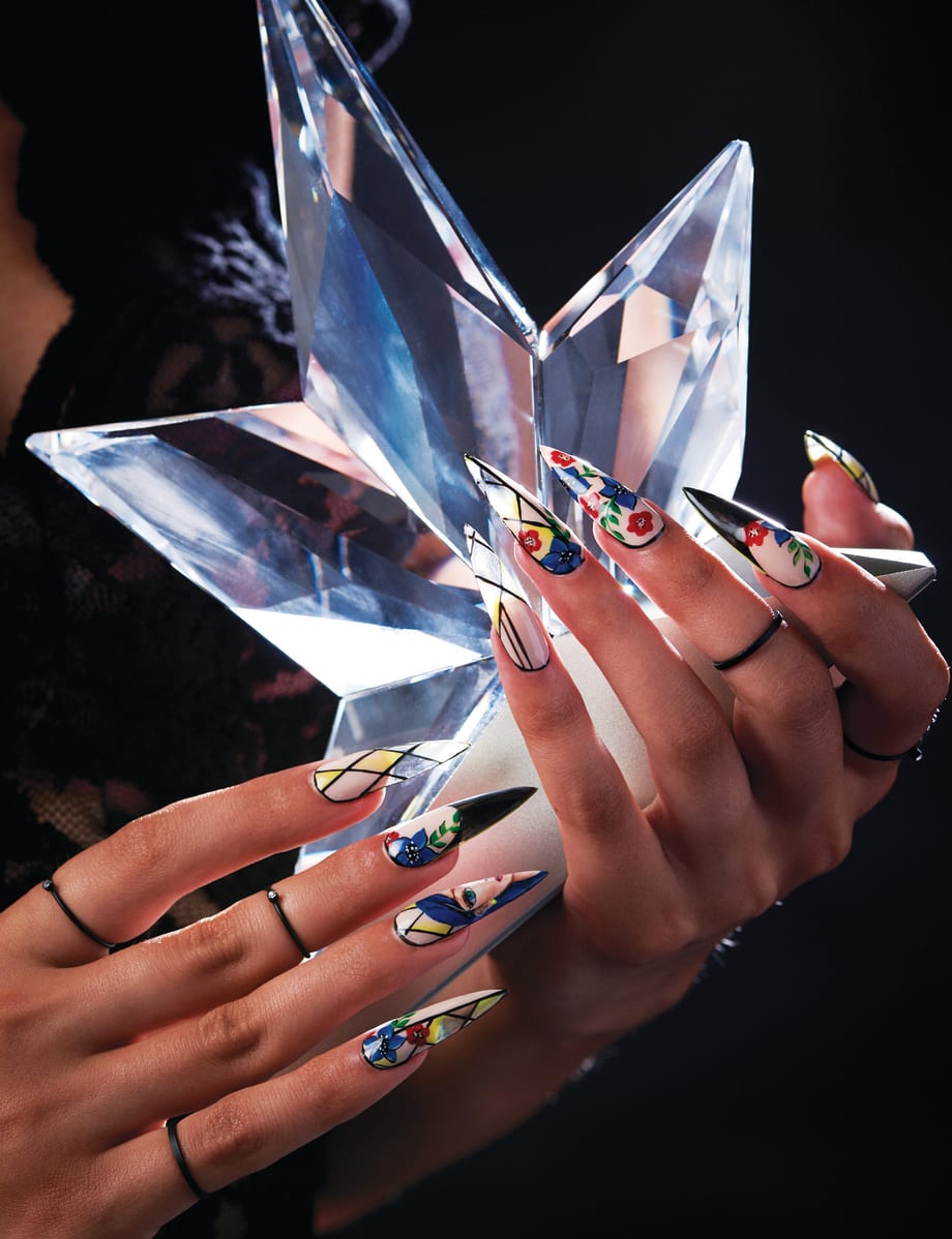 Behind the Scenes: Kaleidoscope Line Nail Art