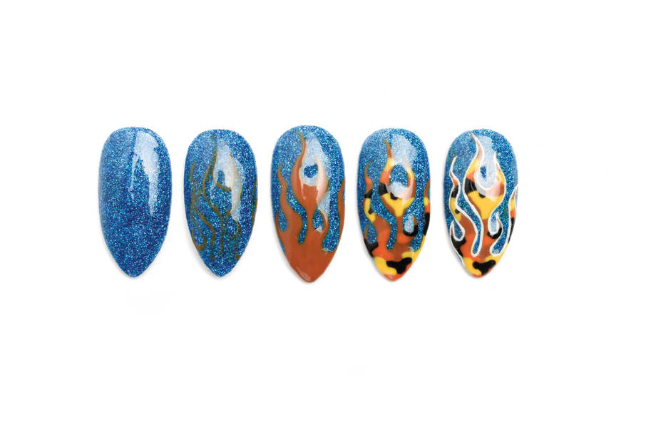 Nail Art Studio: Flaming Hot Camouflage