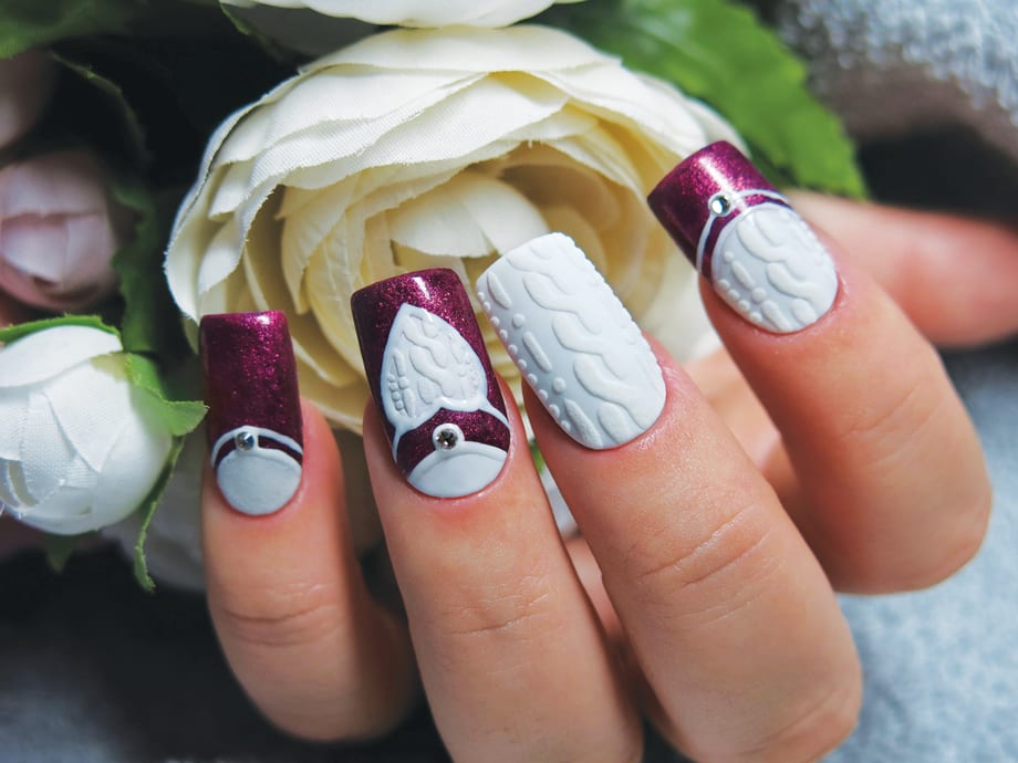Cozy Textured Sweater Nail Art Tutorial