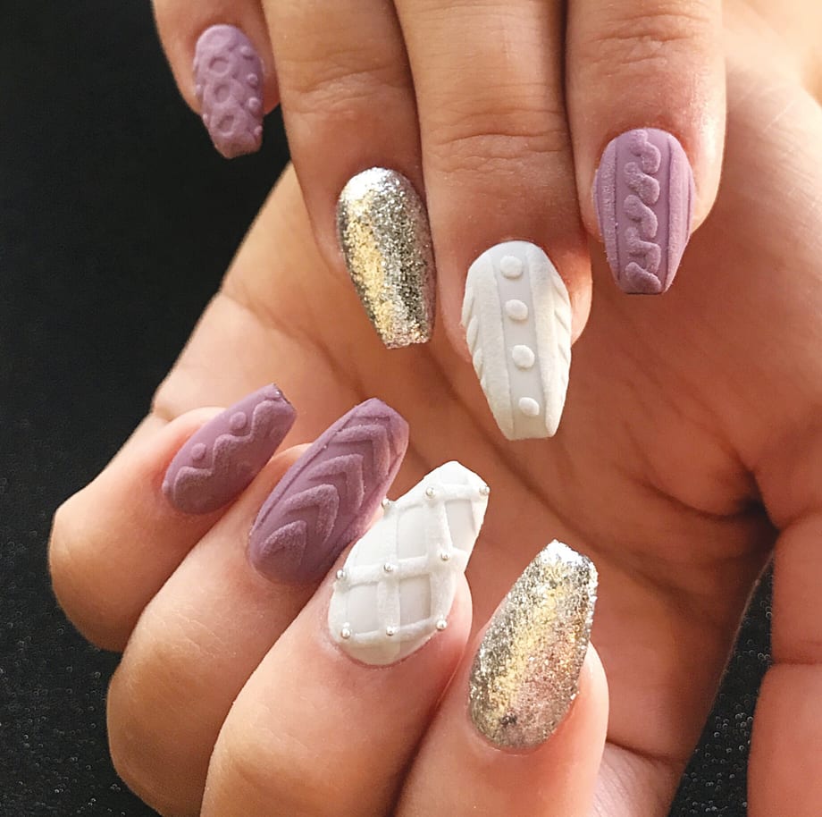Sweater Weather Nail Art