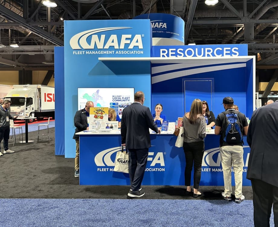 Photo of booth at trade show.