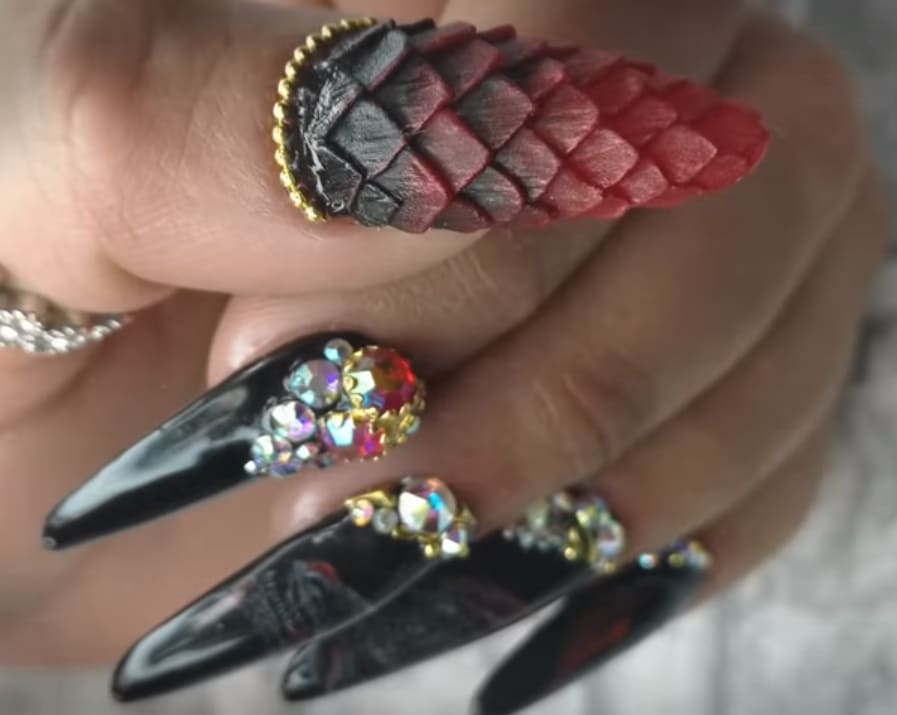 Targaryen Dragon Game of Thrones Nail Art