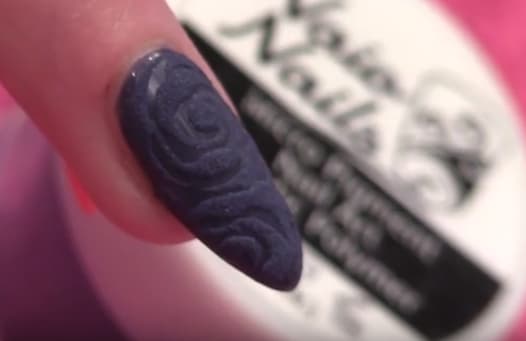 Embossed 3-D Textured Flower Gel-Polish Design