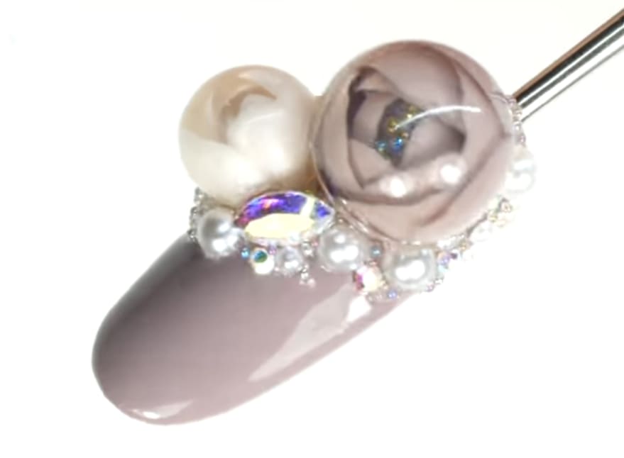 Candy Ball Bubble Rose Nails