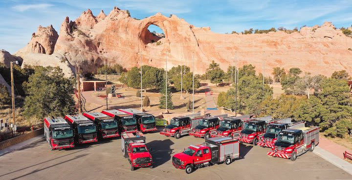 Navajo Nation Secures 8 New Fire, Rescue Trucks