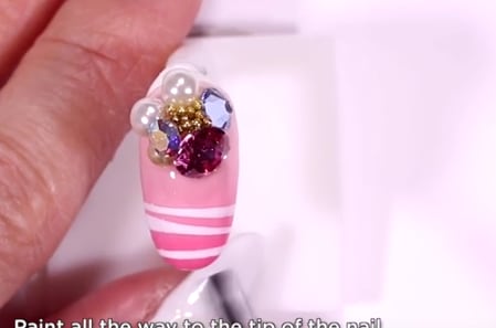 3-D Crystal Cluster Stone Nail Art Tutorial With Neiru.Me