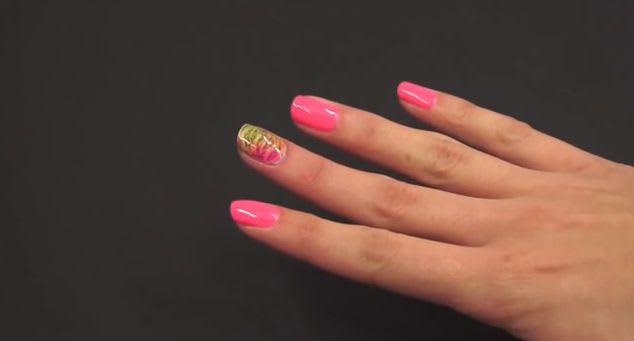 Neon-striped Nail Art with Artistic Colour Gloss