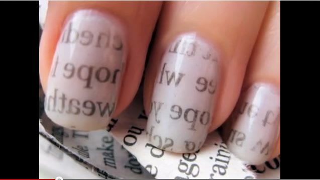Newspaper Nail Art