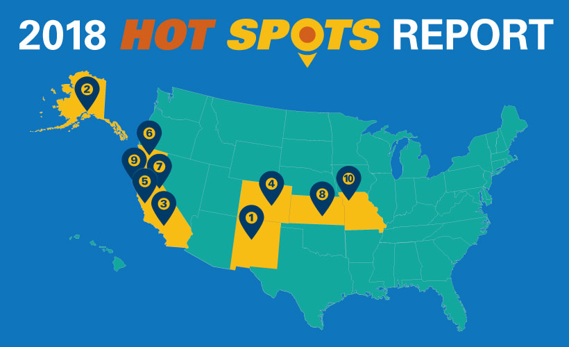 Auto Theft Hot Spots Ranked for 2018