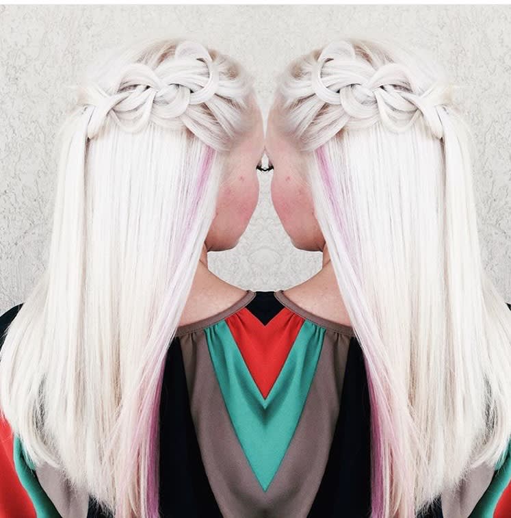 Platinum Blonde with a Streak of Pink for BCA