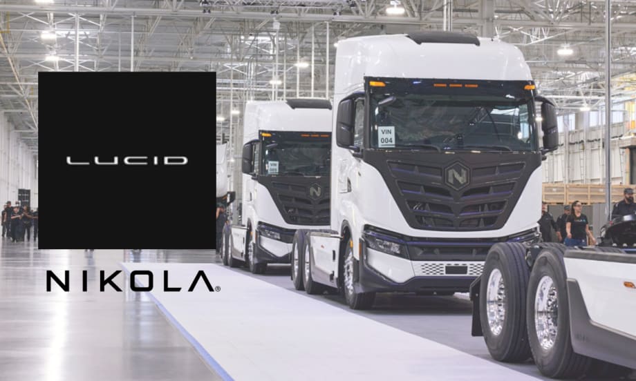 Nikola electric Tre trucks on Coolidge assembly line