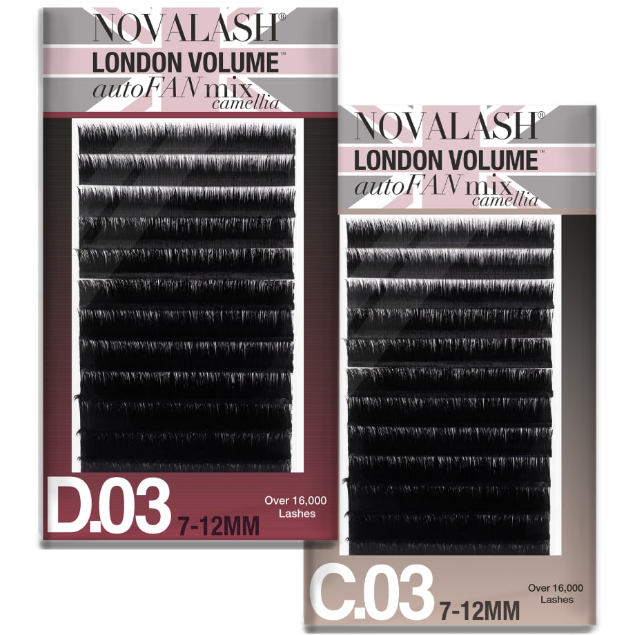 Take Lashes to the Next Level With NovaLash London Volume autoFAN mix camellia