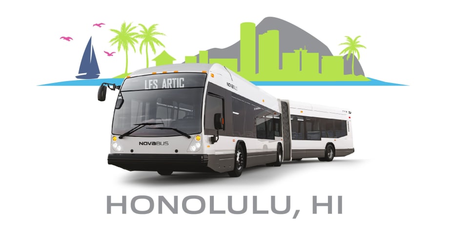 City and County of Honolulu to Add up to 35 Nova Bus Articulated Buses 