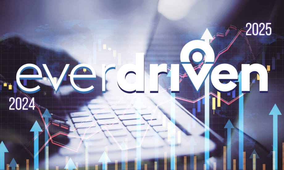 A graphic with the EverDriven logo and a picture of a computer and rising graphs.