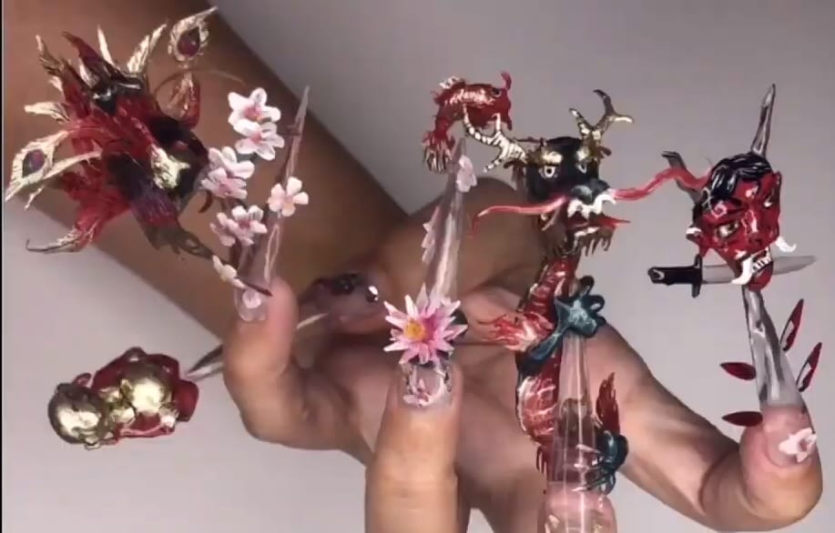 NTNA S. 6 Challenge 1: Japanese Monster Nail Art (Kelsey)