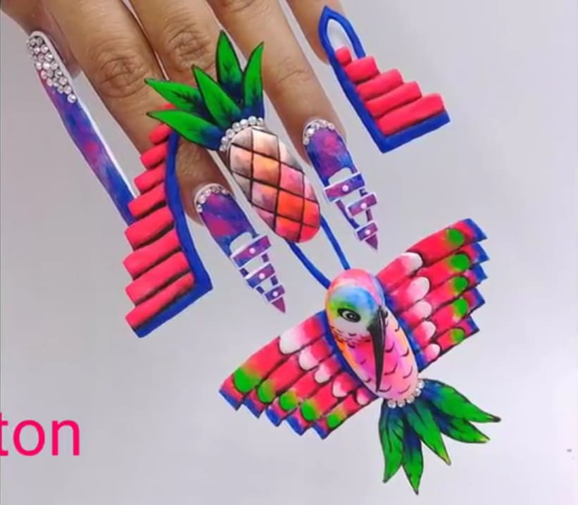 NTNA S.5 Ch.8: Bird and Pineapple Nail Art (Ashton Harlan)