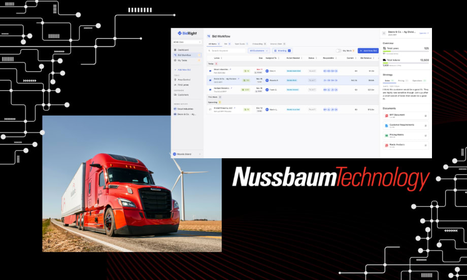 Nussbaum Launches BidRight, a Freight Bid Automation Platform for Trucking Fleets
