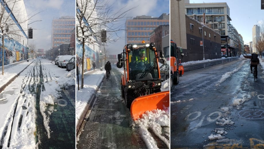 Special Snowplows Keep New York City Bike Lanes Clear
