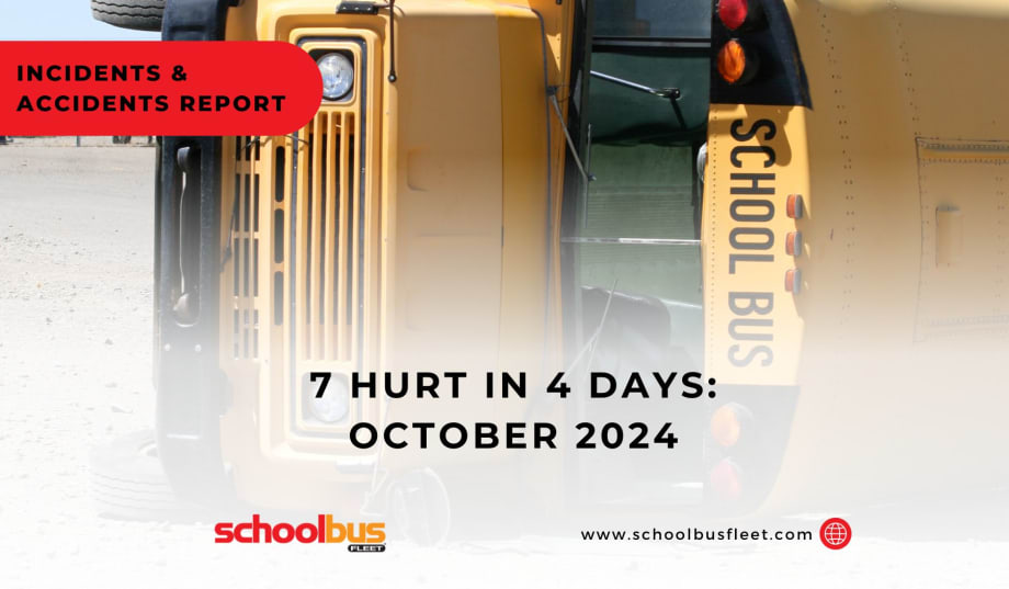 a school bus is overturned