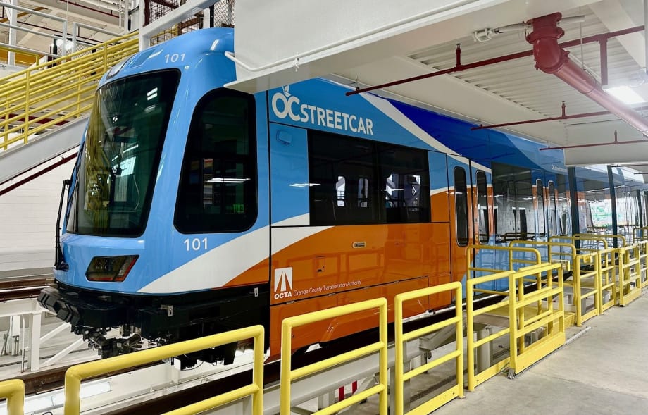 California's OCTA Unveils First Siemens S700 Streetcar