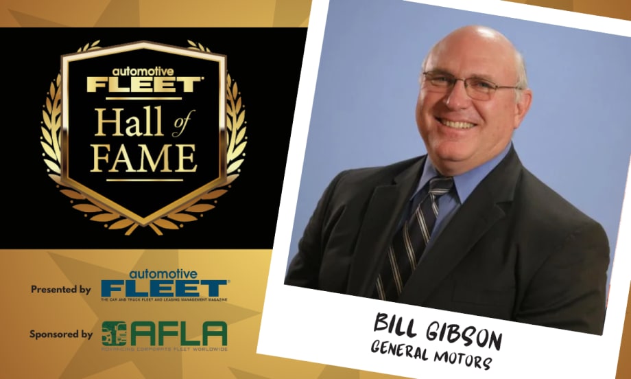 A black and gold graphic with the Hall of Fame emblem announced Bill Gibson as the third 2024 inductee.