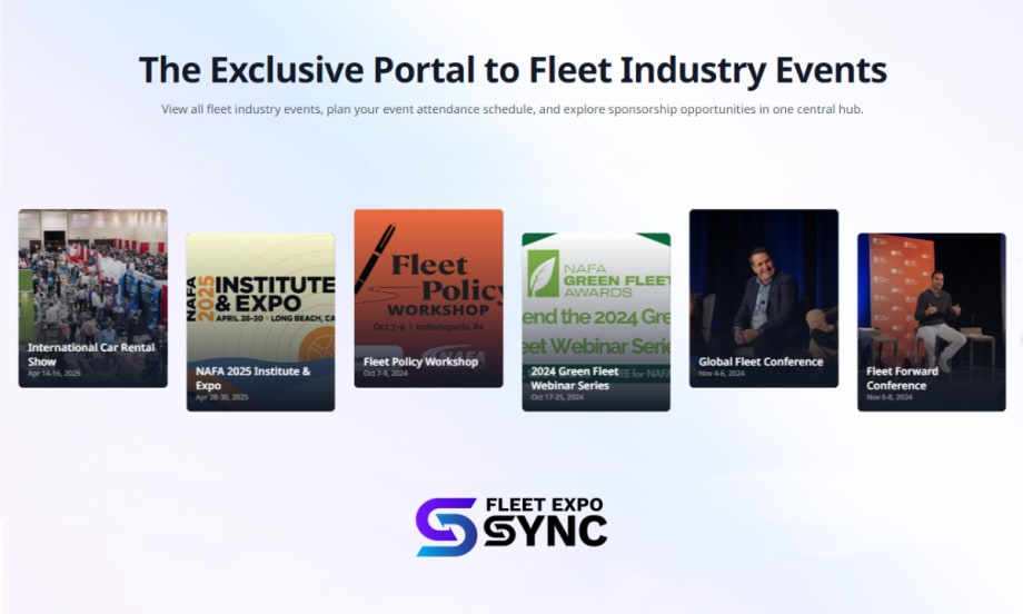 A graphic detailing Bobit's Fleet Expo Sync, a platform to access fleet industry events in one hub.